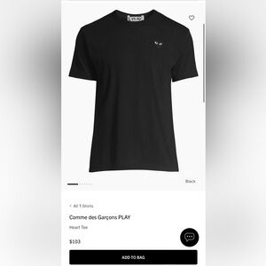 Commes des garçons Play heart tee